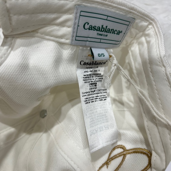CASABLANCA CAZA EMBROIDERED CAP - OFF WHITE - Picture 2 of 4